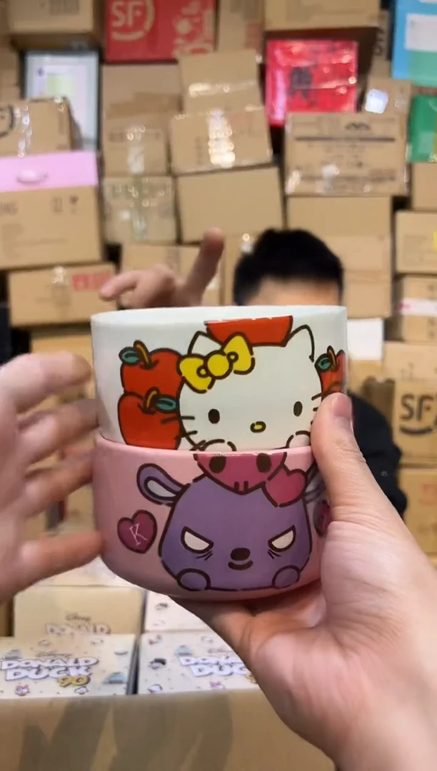 【闪购商品】杯kt猫碗加库洛米碗