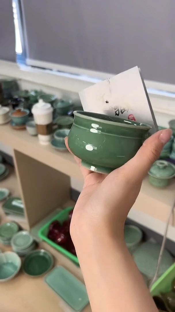 龙泉云间青瓷小米茶器