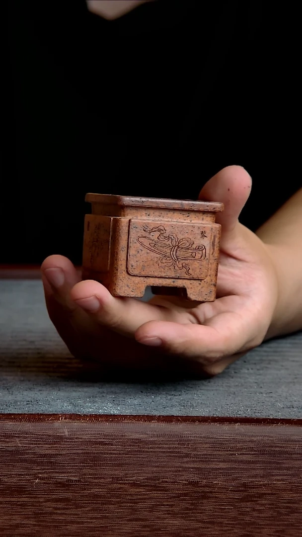 紫砂花盆4*3.5内径紫砂花盆内径紫砂花盆