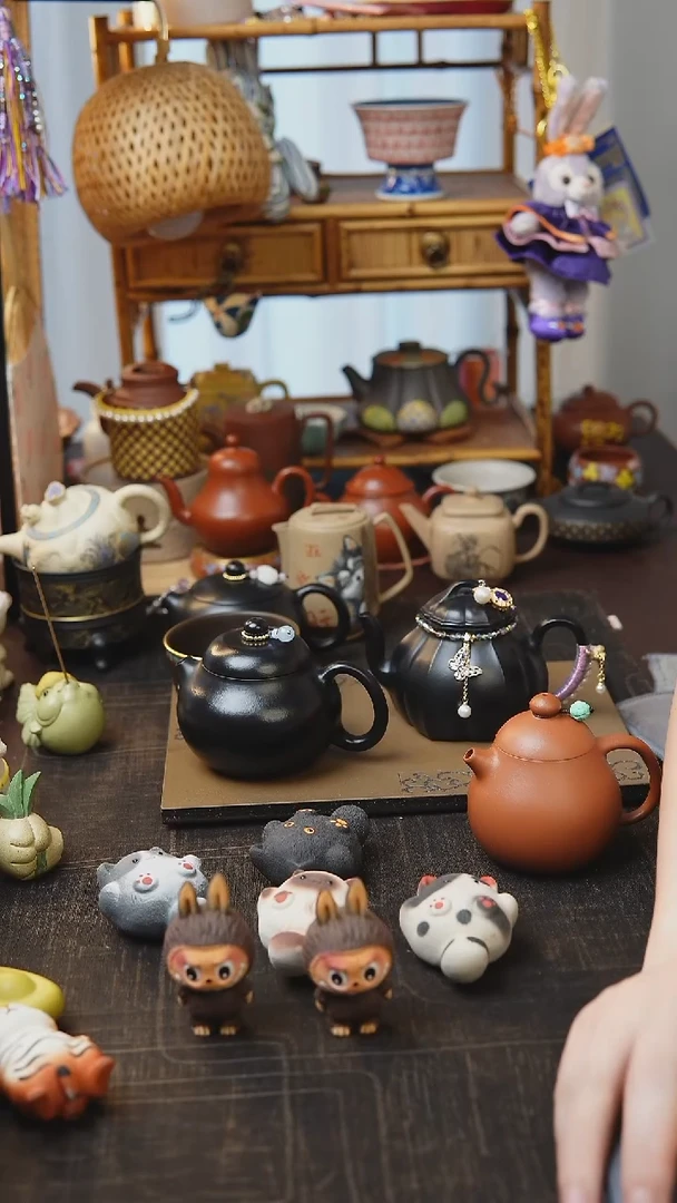 茶壶紫砂N茶宠三个