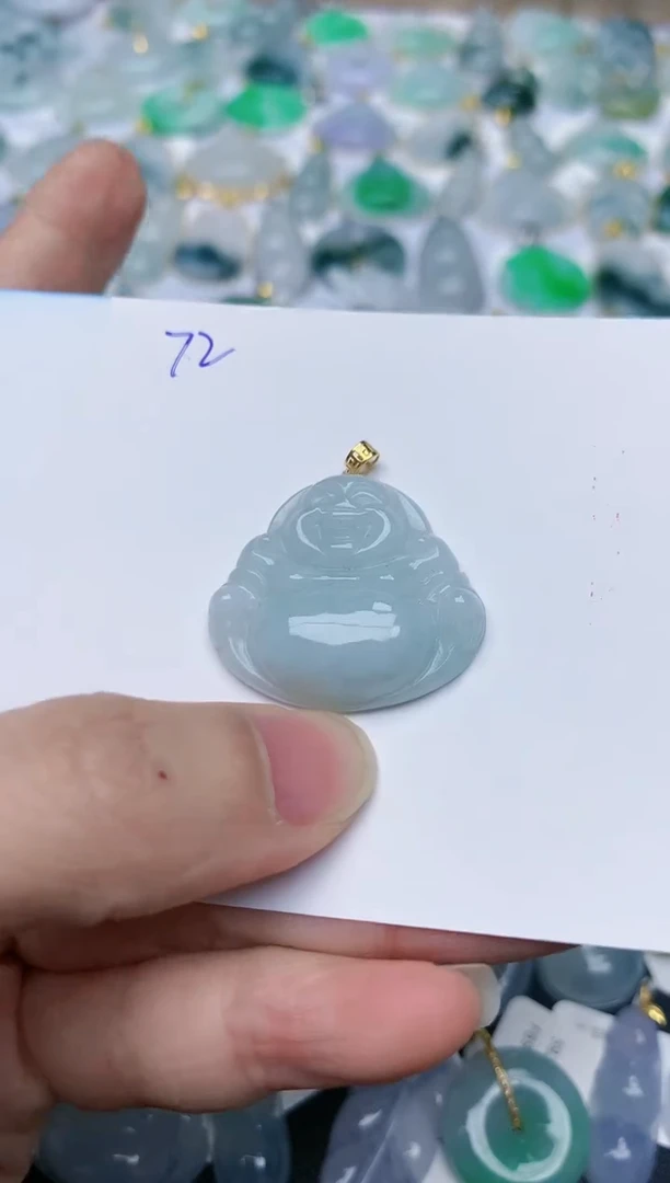 【闪购商品】翡翠颈饰18K金镶嵌天然翡翠A货    72