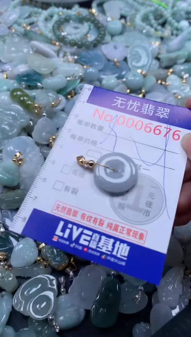 翡翠未镶嵌吊坠(不含链)6676