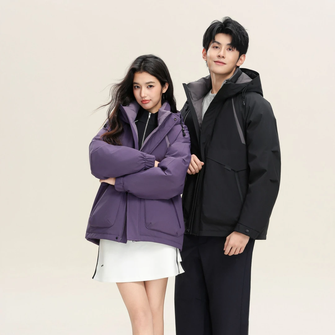 寻拓者(紫气东来)2025年冬季新款90绒情侣派克连帽羽绒服FYH6830