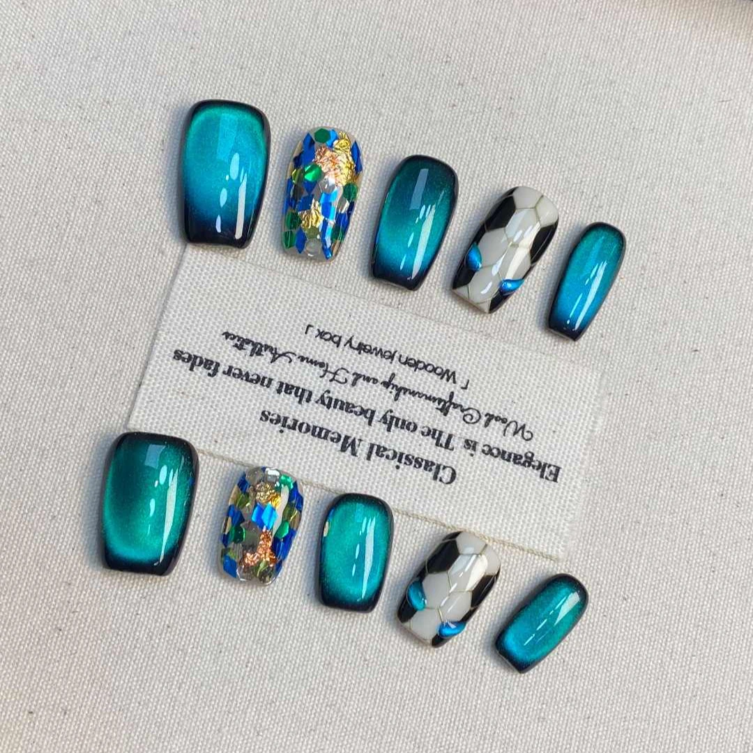 设计师专款【灵蛇系列】JD1612纯手工轻奢手工穿戴甲（送高级工具包）