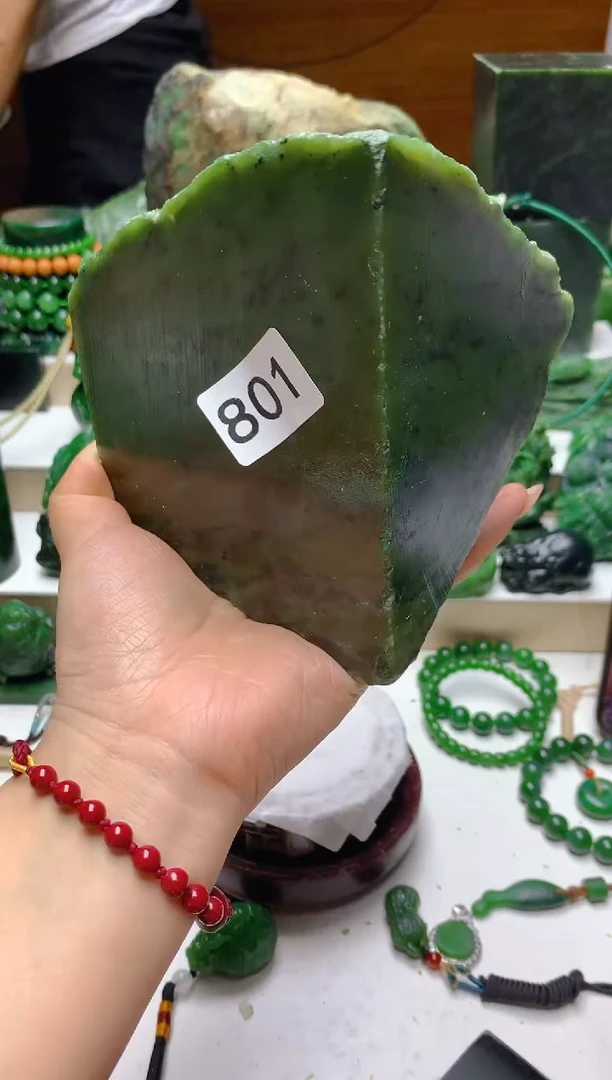 未镶嵌和田玉(碧玉)珠宝半成品1