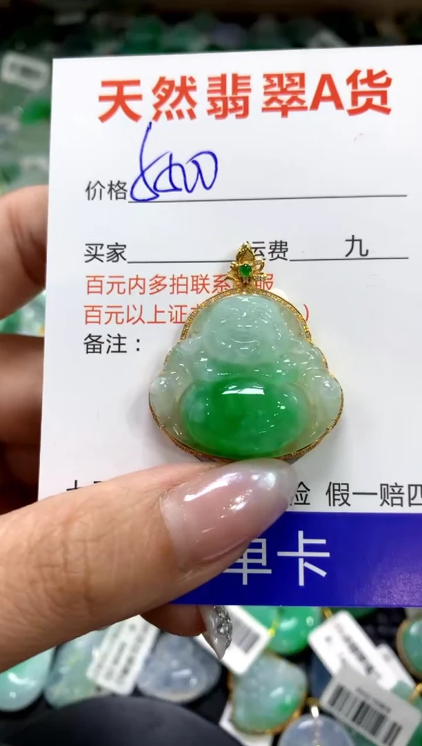 颈饰18K金镶嵌翡翠11111111