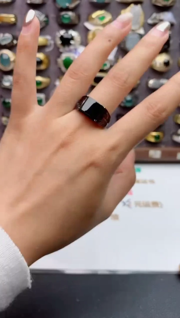 未镶嵌戒指翡翠天然翡翠男戒