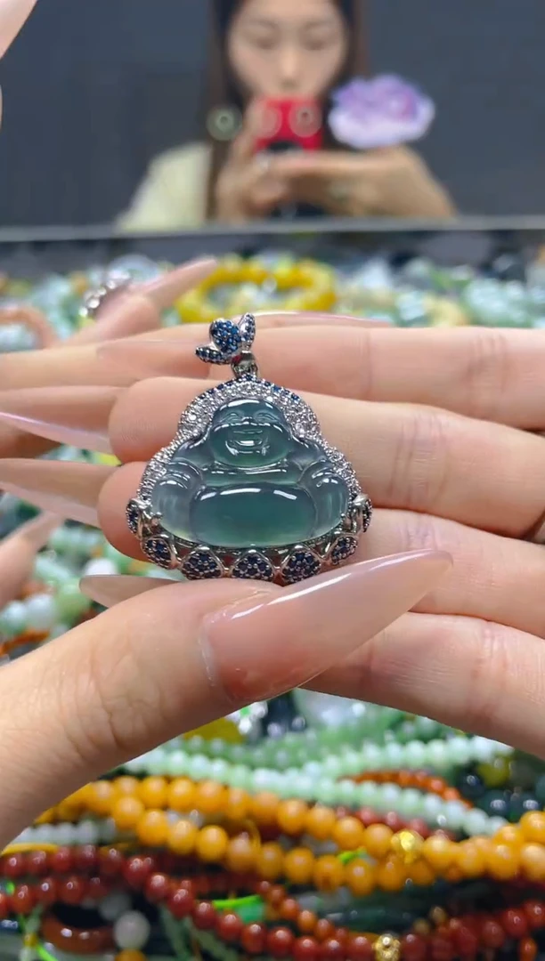 颈饰未镶嵌翡翠/M/翡翠A货，一件也是批发价