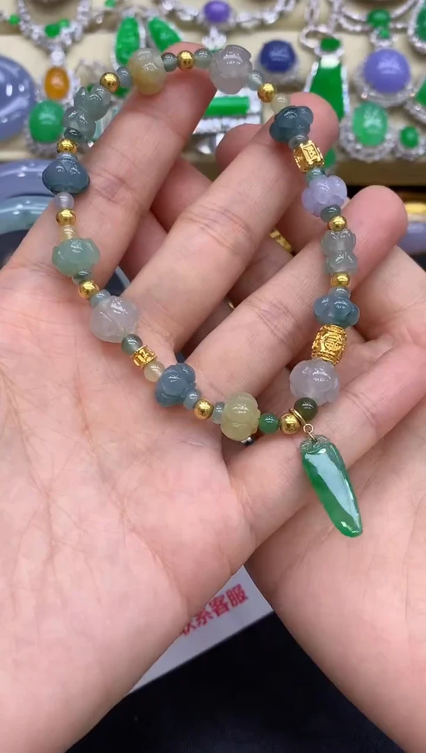 18K金镶嵌手链翡翠339-中国好珍宝