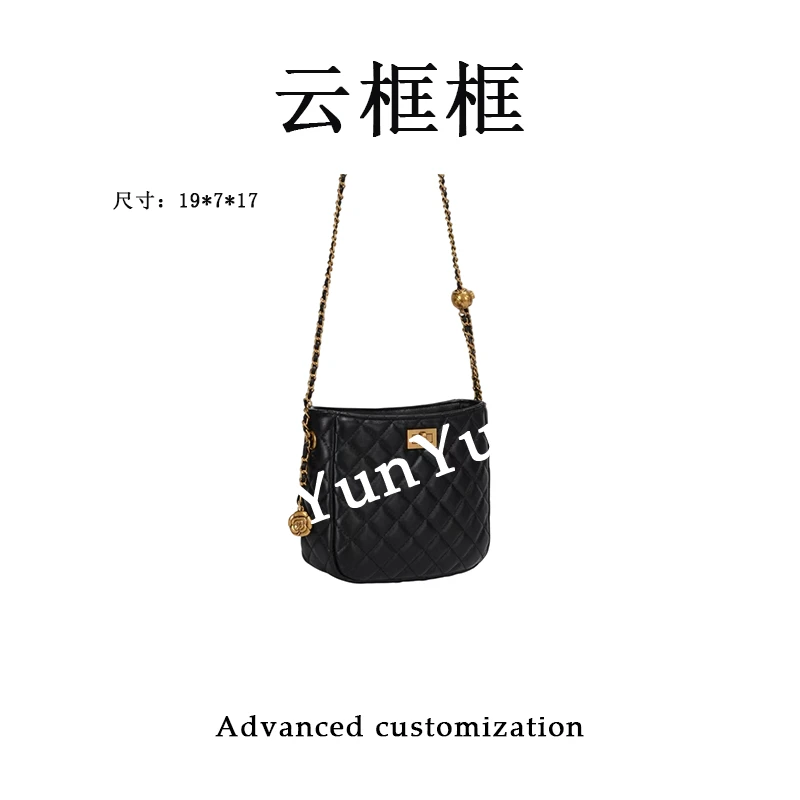 【云云甄选】GQ-7729-黑色-轻奢时尚女士新款单肩斜挎包
