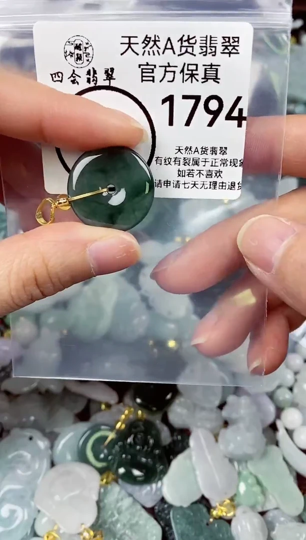 【闪购商品】翡翠颈饰未镶嵌天然A货翡翠1494