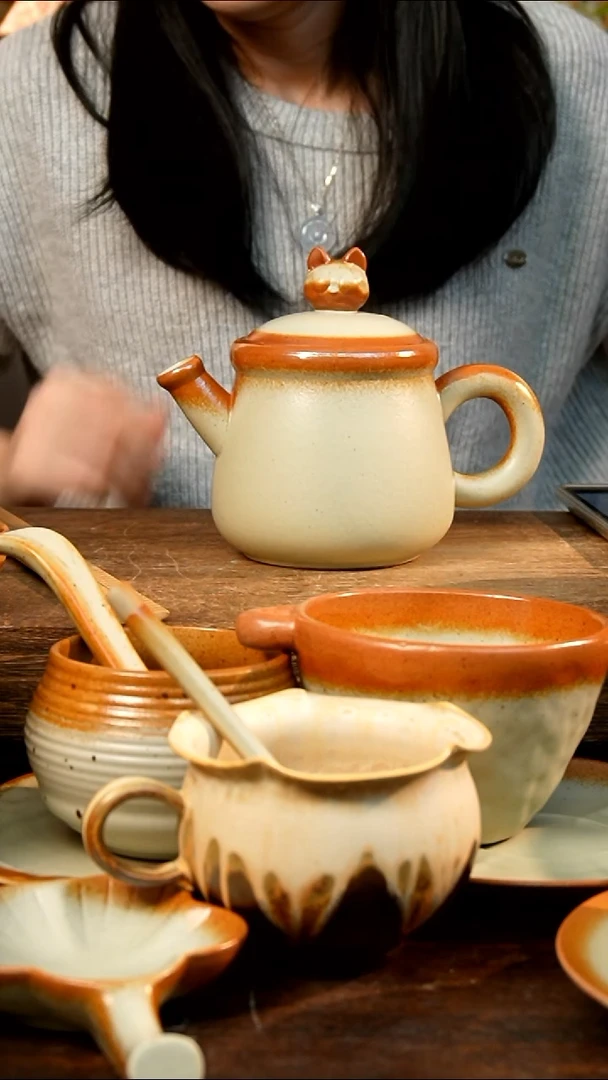 盘高颜值粗陶餐具限时抢购