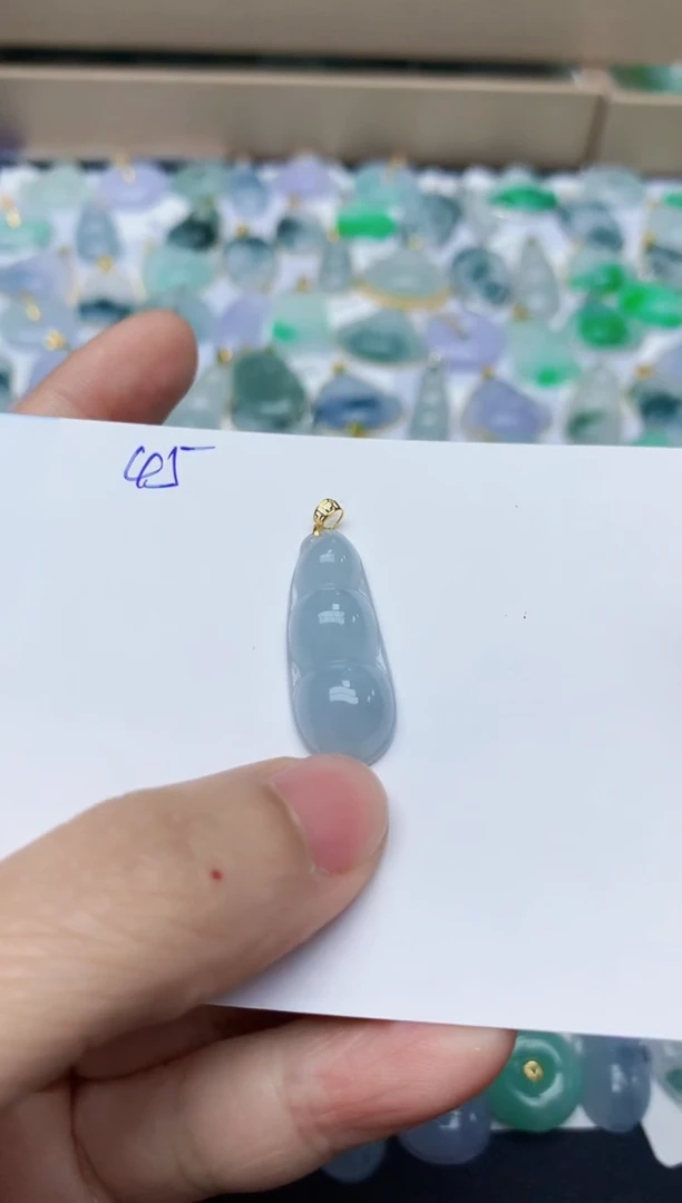 【闪购商品】翡翠颈饰18K金镶嵌天然翡翠A货