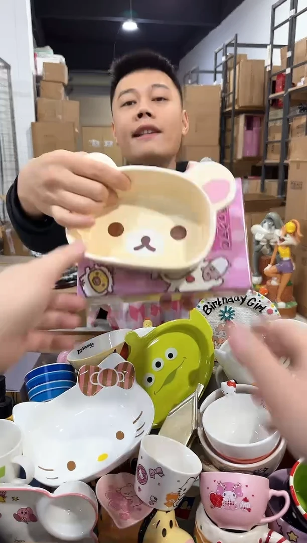 瓷片原盒熊妹深碗