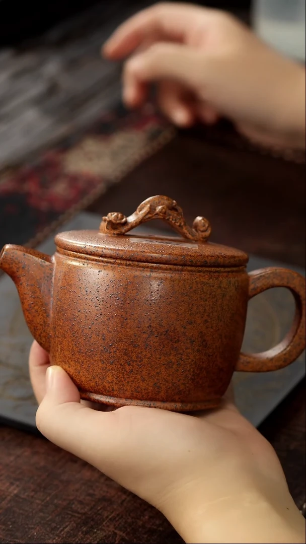 茶杯紫砂非遗茶器-八方汉瓦（半手）