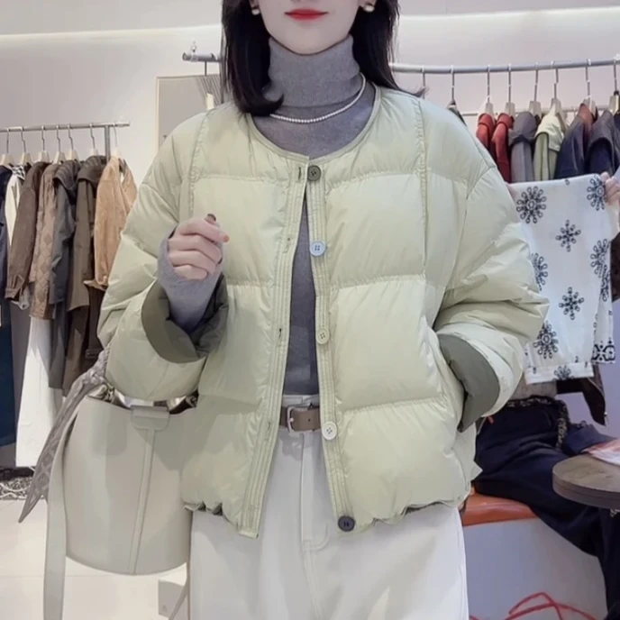 轻柔蓬松连帽棉服女2025秋冬季新款小个子显瘦轻薄保暖棉衣外套潮