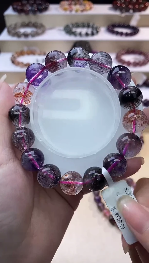 【闪购商品】水晶手链未镶嵌黑加仑超七13m+
