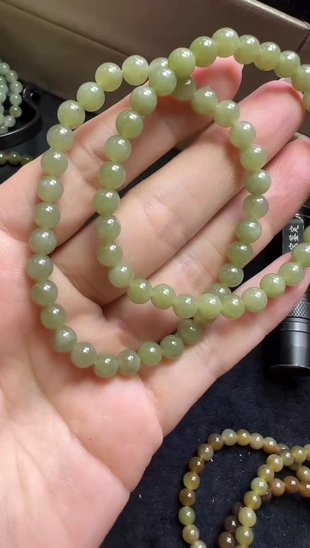 手串未镶嵌和田玉31号链接卡6mm多样性发一（先拍先挑）