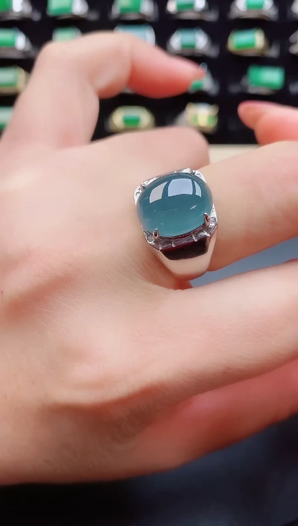 【闪购商品】翡翠戒指银S925镶嵌12121