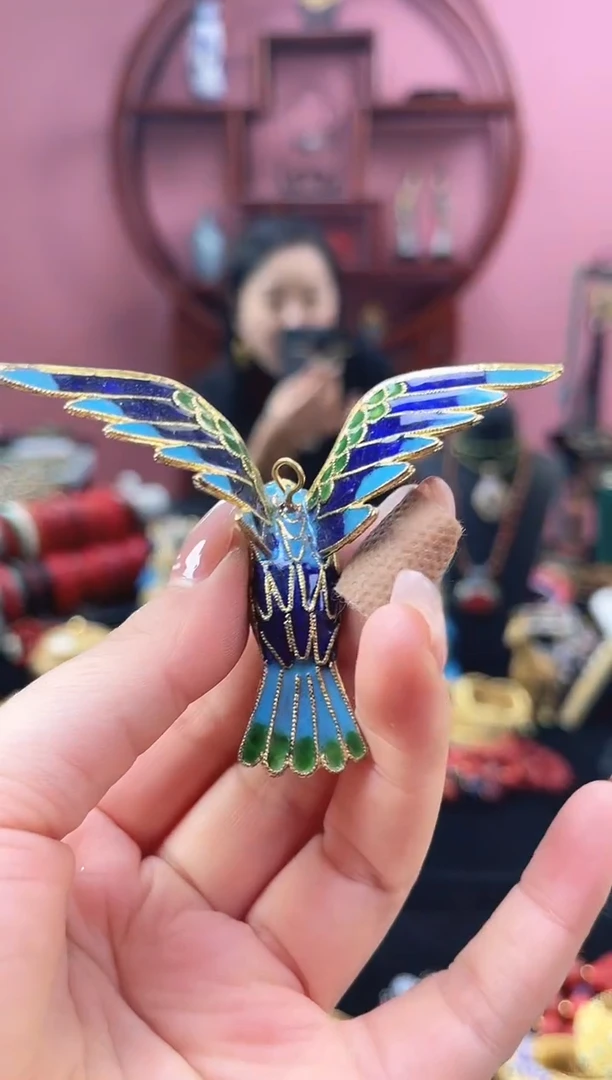 非遗 景泰蓝蜂鸟挂件