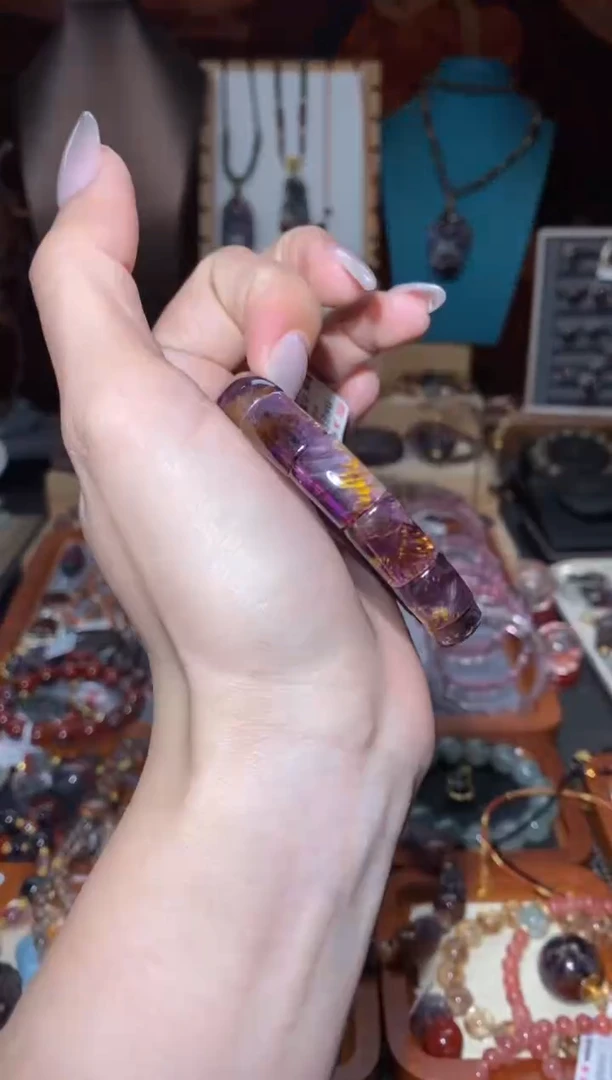 【闪购商品】水晶手牌未镶嵌极光紫钛多样性发其1
