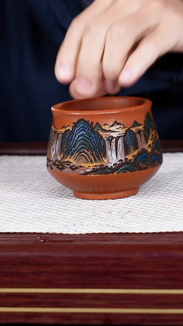 茶杯紫砂宜兴原矿紫砂 全手工制作