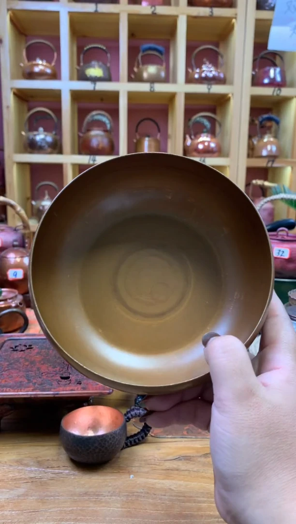 紫铜包浆色圆形建水