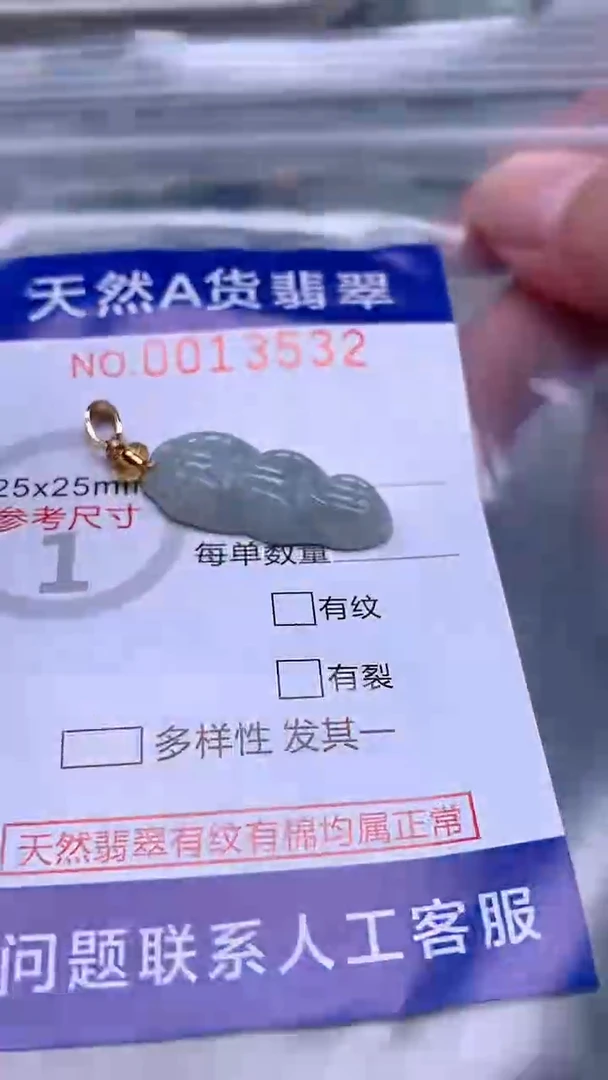 翡翠未镶嵌吊坠(不含链)1