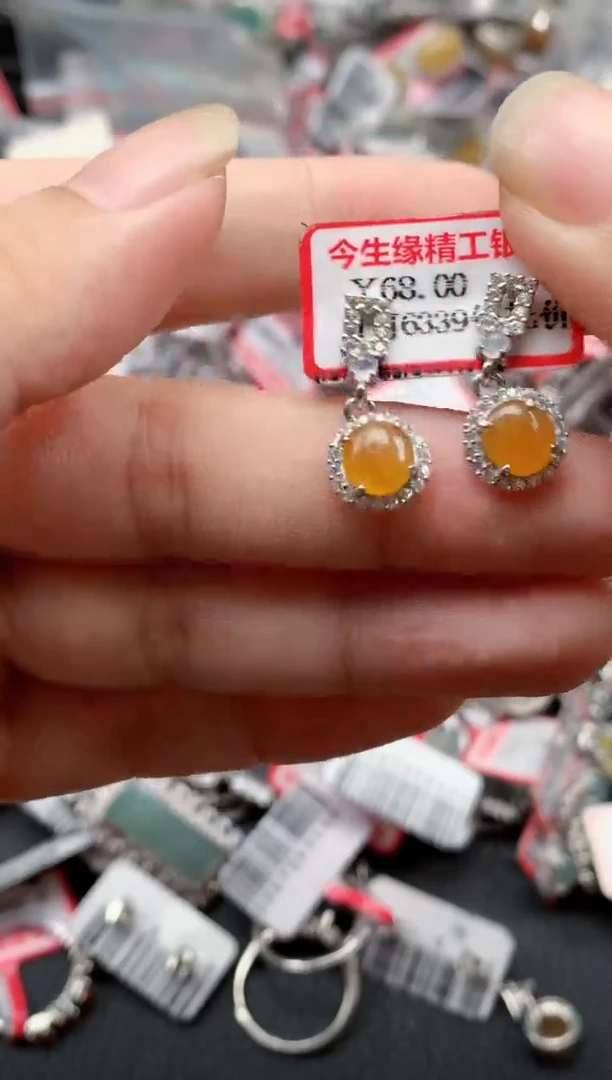 银S925镶嵌戒指翡翠天然A货缅甸翡翠