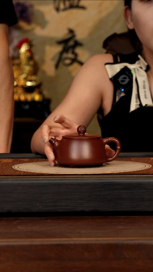 茶壶紫砂宜兴紫砂LHQ 龙血砂 石瓢