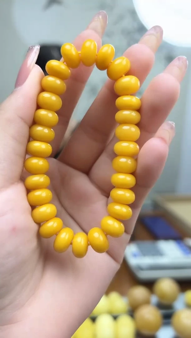 未镶嵌蜜蜡裸石琥珀蜜蜡手串