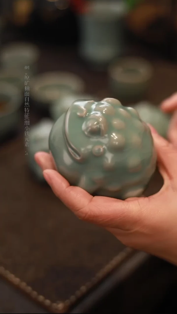 【闪购商品】杯一级品粉青仿古茶宠公