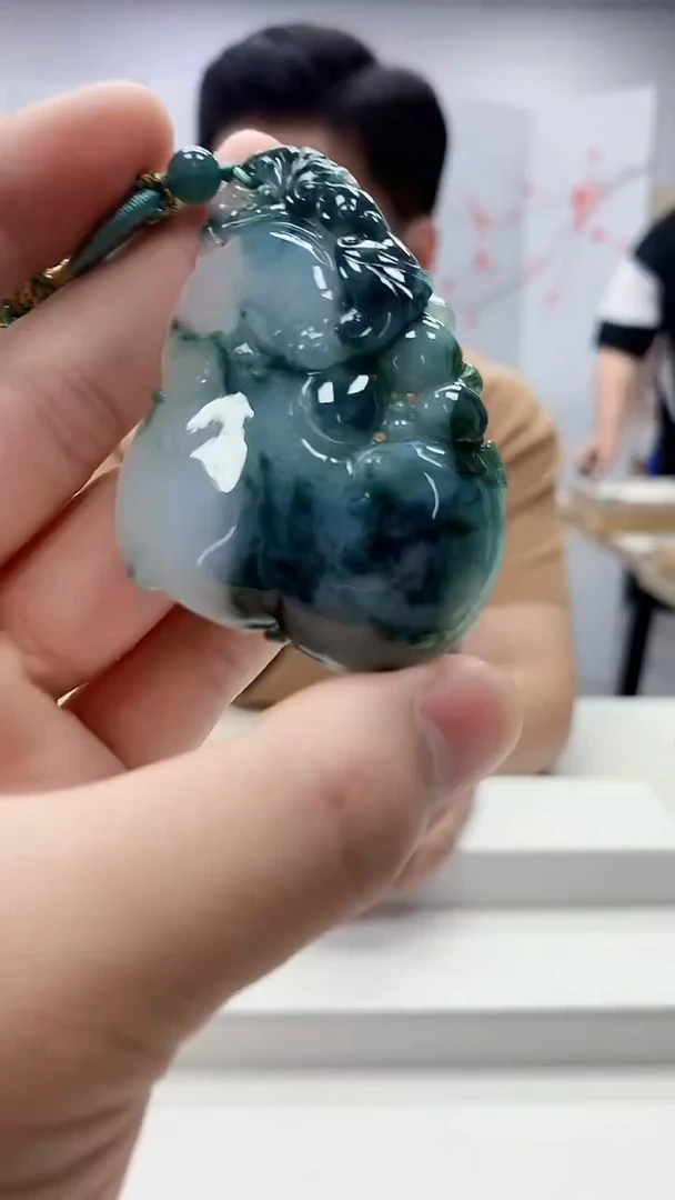 定制翡翠未镶嵌4917bb-毛货挂件39