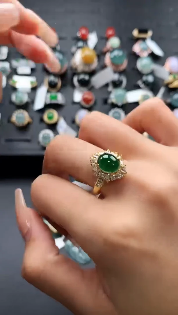 【闪购商品】翡翠戒指未镶嵌46543765474576