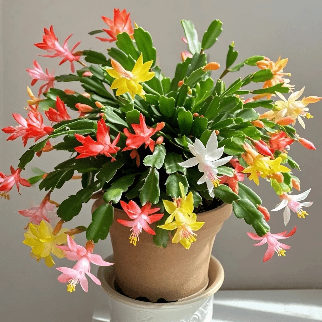 蟹爪兰盆栽带花苞多色花苗四季绿植花卉植物室内螃蟹爪莲开花好养
