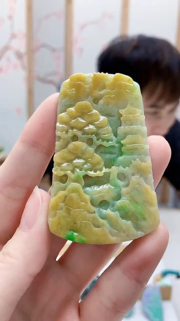 未镶嵌定制翡翠4868ry-毛货挂件43