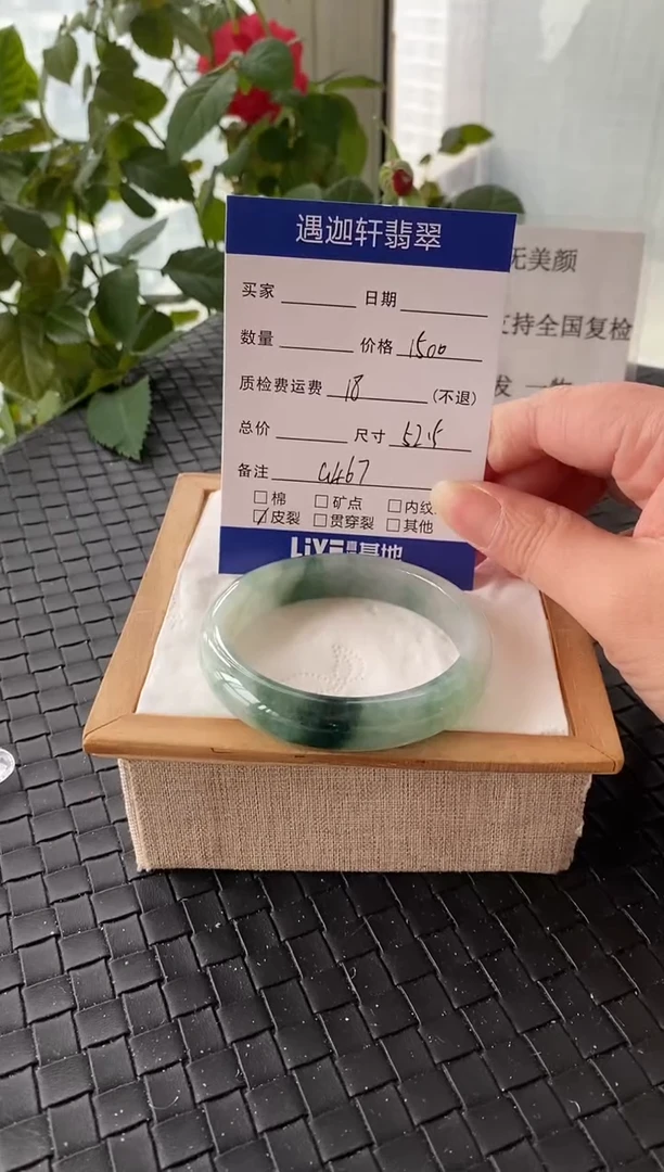 未镶嵌手镯翡翠52.5圈口 G467编码
