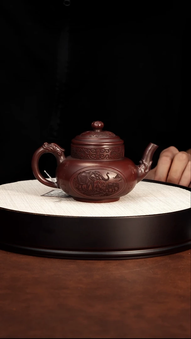 茶壶紫砂宜兴紫砂宫灯古乌泥