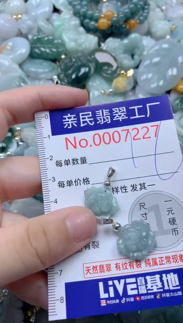 翡翠未镶嵌颈饰7227