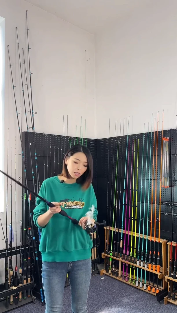 1.8m碳素玄烨紫色直柄1.8米M+纺车轮（瑕疵尾货竿，没有售后，）