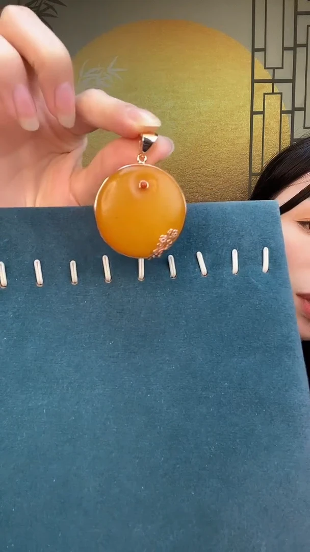 裸石琥珀未镶嵌A2516天然蜜蜡绑绳