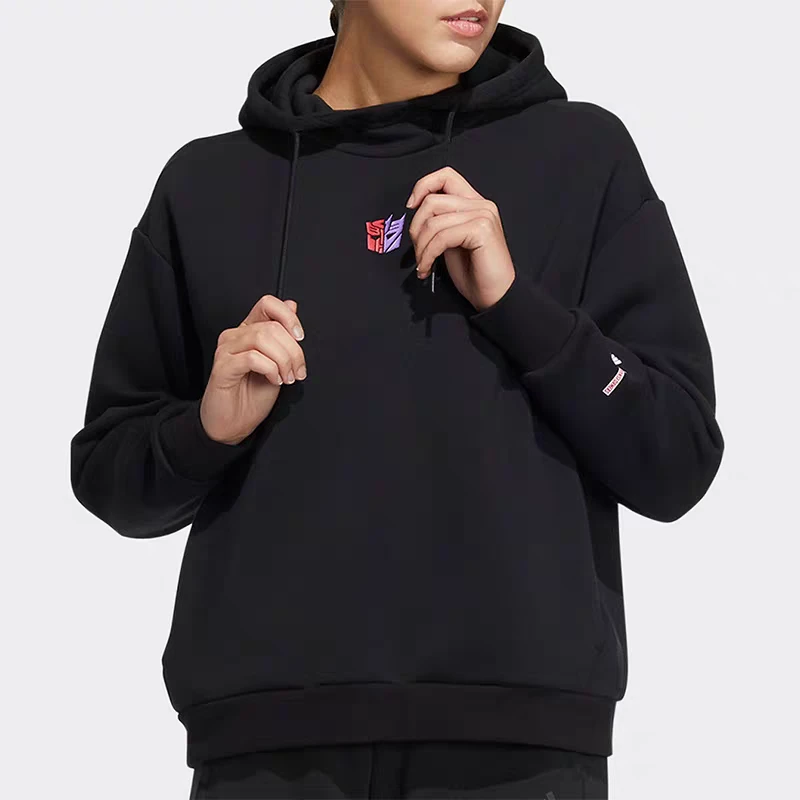 Adidas/阿迪达斯正品变形金刚联名女子时尚连帽卫衣 HM7459