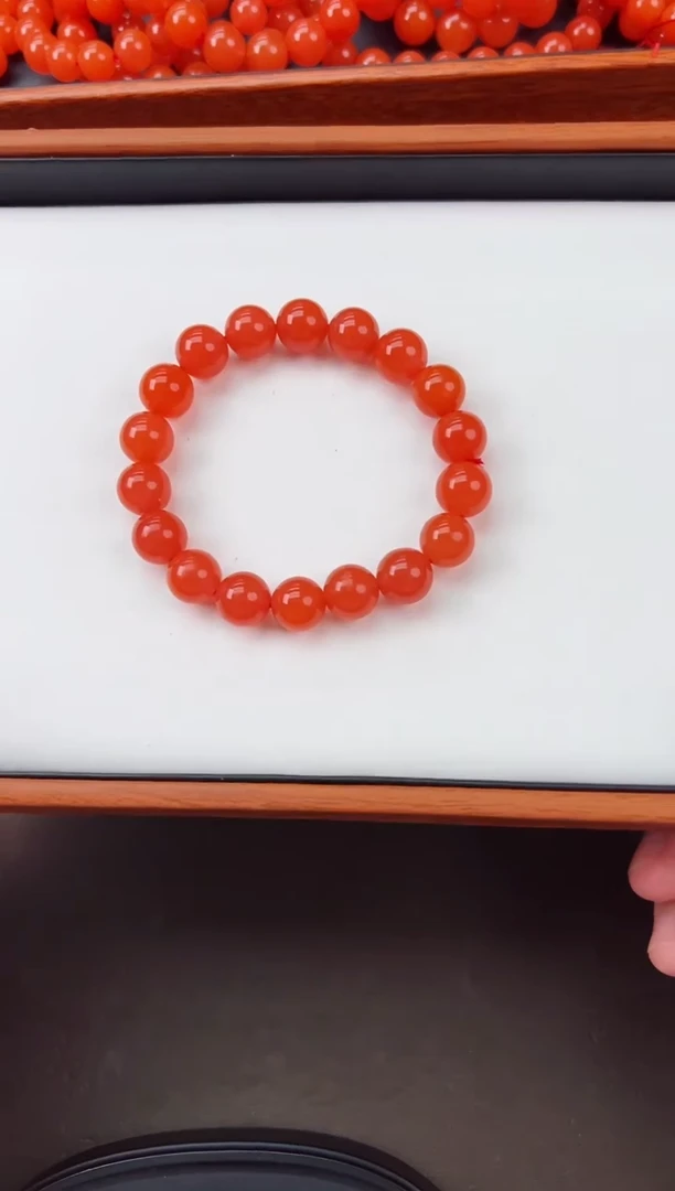 【闪购商品】南红玛瑙亮光手串卡11+未镶嵌保山杨柳滴水洞高品单圈