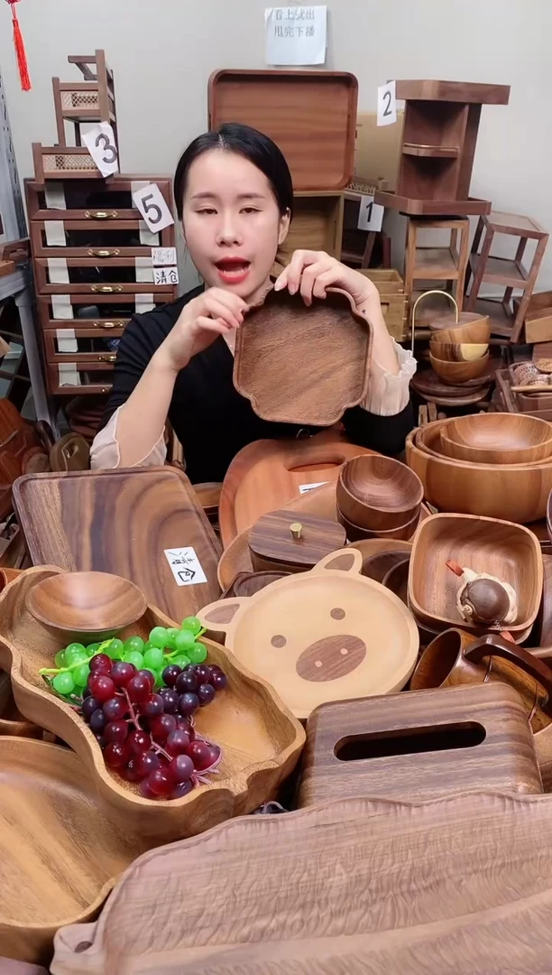 木  南美胡桃木海棠花方砵