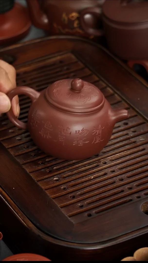 茶壶紫砂宜兴紫砂紫泥匏尊