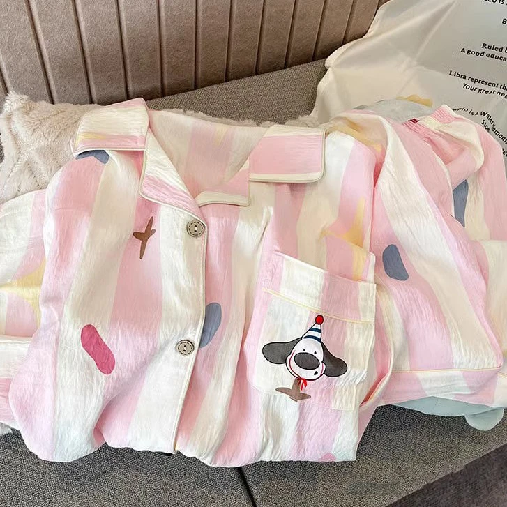 【短袖细纱绵】睡衣女夏季天短袖长裤居家服短裤学生大码家居服套装