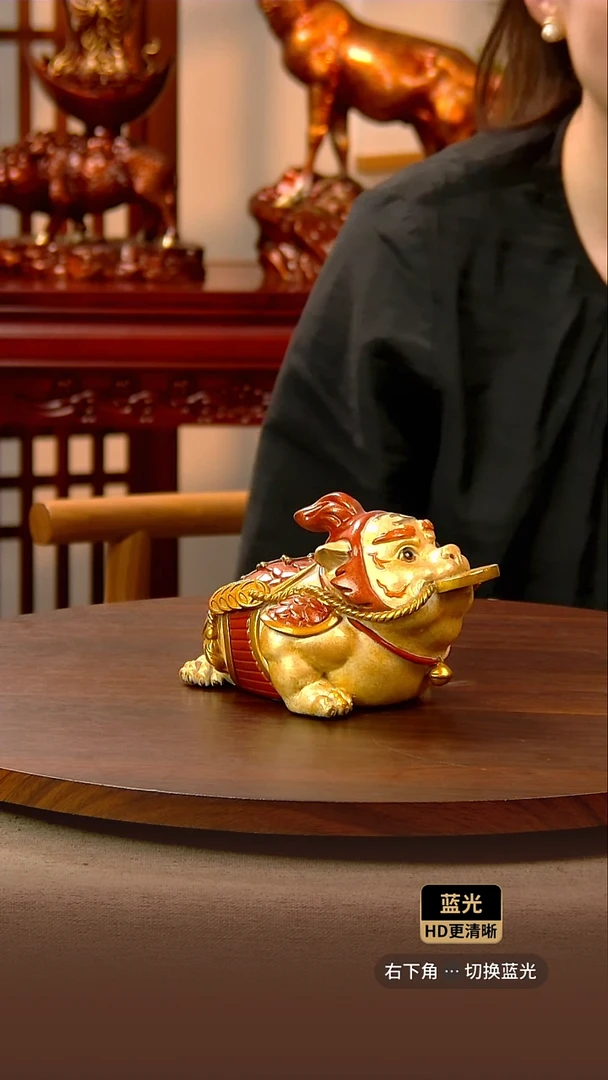 黄铜虎金蟾不带礼盒