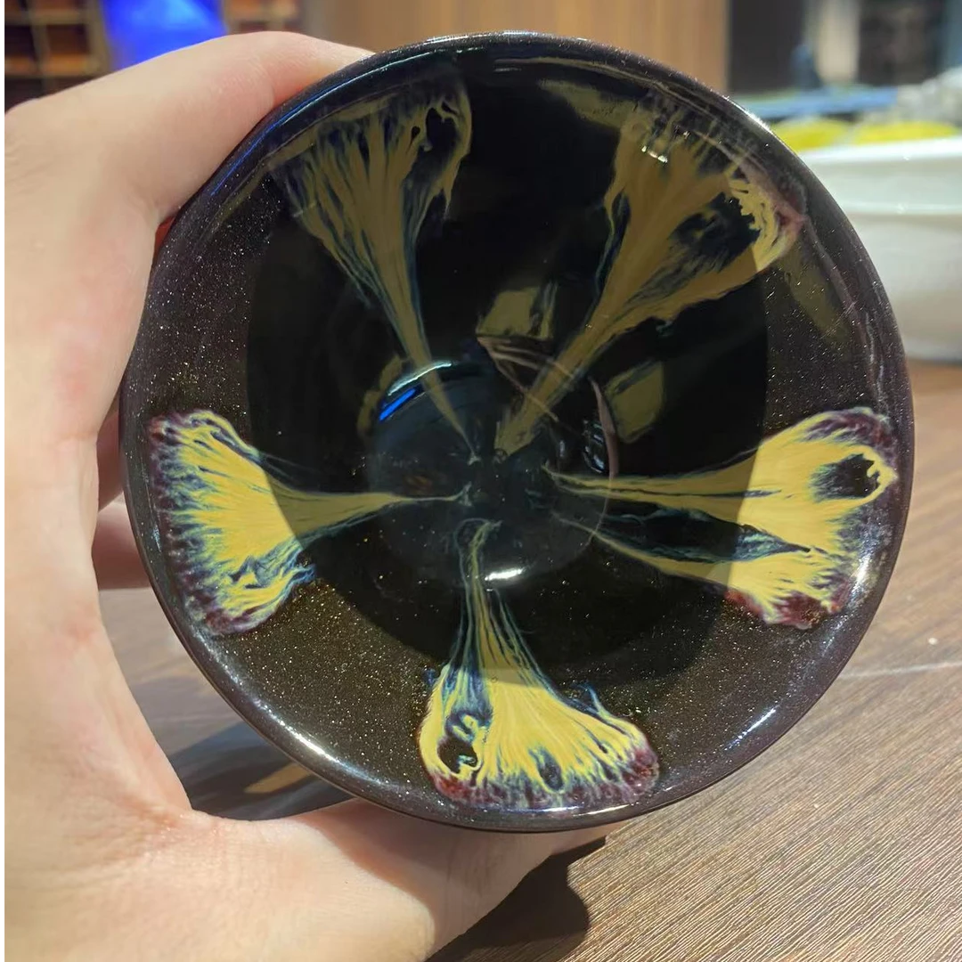 景德镇陶瓷福利砂金釉斗笠杯