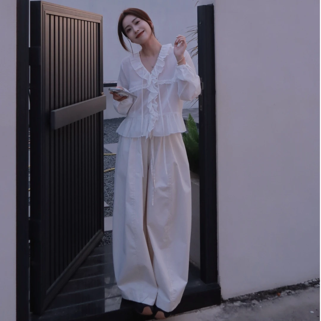 SUNCC现货 气球裤 松弛显瘦藏胯百搭造型高级简约大气百搭休闲裤