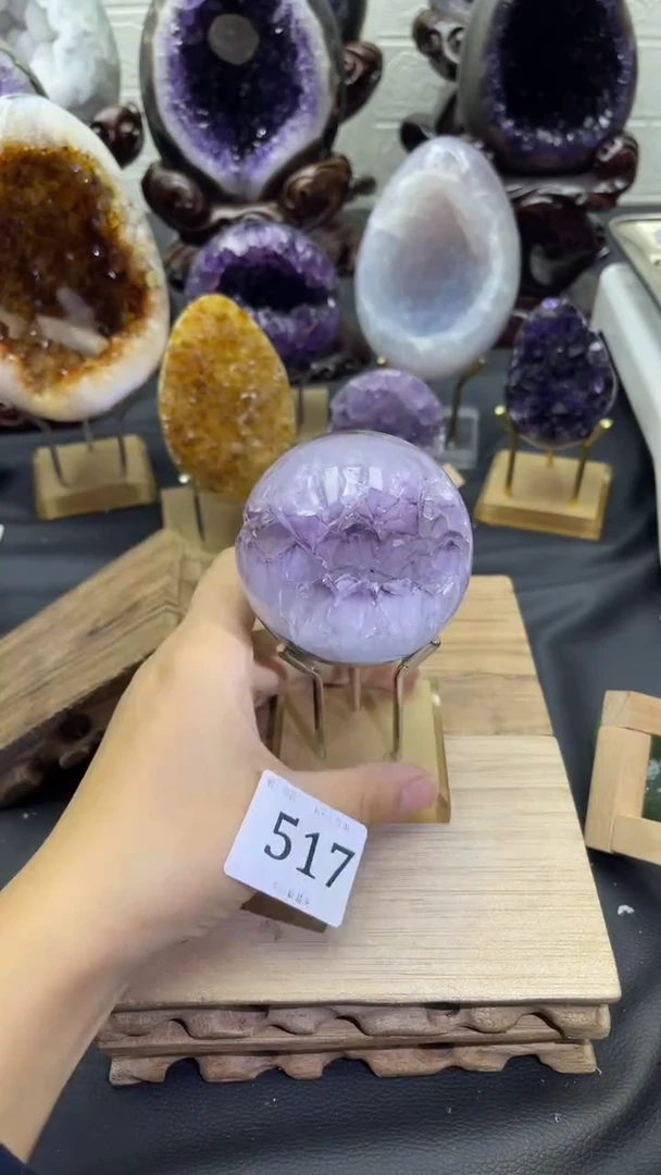 未镶嵌大型摆件（非配饰）紫晶517号开口笑